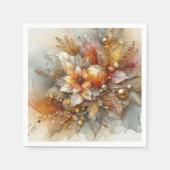 Translucent Orange Autumn スタンダードカクテルナプキン (正面)