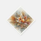 Translucent Orange Autumn スタンダードカクテルナプキン (角)