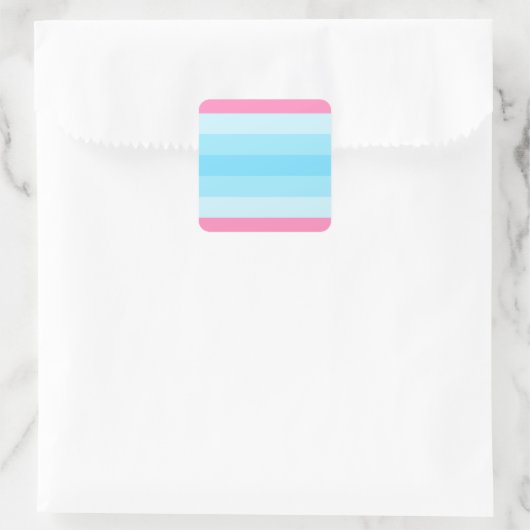 Transmasculine Pride Flag スクエアシール (バッグ)