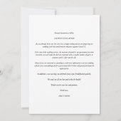 Transparency Photo Script Cut Paper Effect Wedding セーブザデート (裏面)