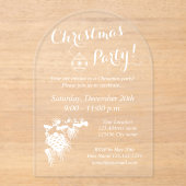 Transparent acrylic Christmas party invitations アクリル招待状 (正面)