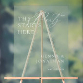 Transparent Acrylic Green Wedding Welcome Sign アクリルサイン (ニュートラル)