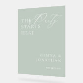 Transparent Acrylic Green Wedding Welcome Sign アクリルサイン (傾斜)