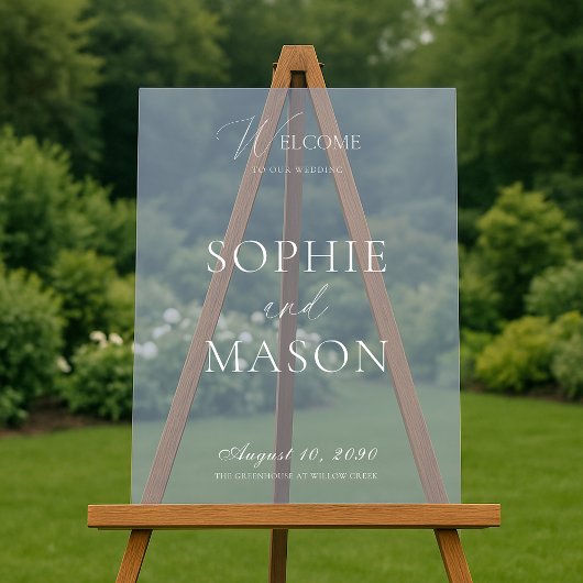 Transparent Acrylic Wedding Welcome Sign アクリルサイン