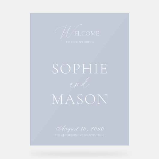 Transparent Acrylic Wedding Welcome Sign アクリルサイン (正面)