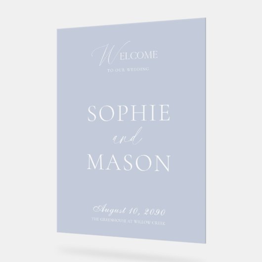 Transparent Acrylic Wedding Welcome Sign アクリルサイン (傾斜)