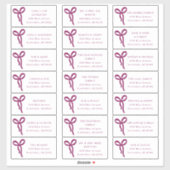 Transparent Bow Wedding Guest Address Labels シール (シート)