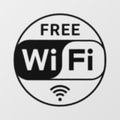 Transparent Business Free Wifiシンボルウィンドウの固定 ウィンドウサイン (シート)