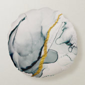 Transparent creativity. Abstract artwork. Trendy w ラウンドクッション (裏面)