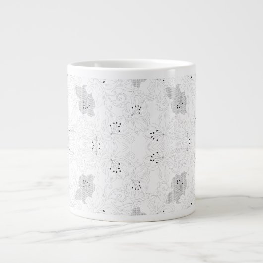 Transparent Grid Overlay – Editable PNG Texture ジャンボコーヒーマグカップ (正面)