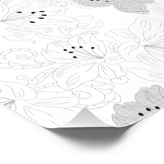 Transparent Grid Overlay – Editable PNG Texture ポスター (コーナー)