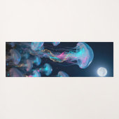 Transparent jellyfish in the moonlight ヨガマット (裏面(横))