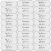 Transparent Minimalist Last Name Return Address シール (正面)