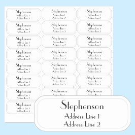 Transparent Minimalist Last Name Return Address シール