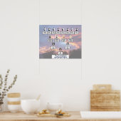 Transparent Purple Sunset Photo Family Tree Poster ポスター (キッチン)