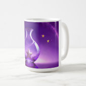 Transparent Purple Vase With Star All Under Dome コーヒーマグカップ (正面右)