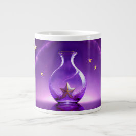 Transparent Purple Vase With Star All Under Dome ジャンボコーヒーマグカップ
