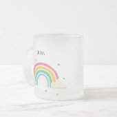 Transparent Rainbow Clouds Personalized Kids' Mug  フロストグラスマグカップ (正面左)