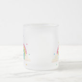 Transparent Rainbow Clouds Personalized Kids' Mug  フロストグラスマグカップ (中央)