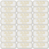 Transparent Save The Date Gold Return Address シール (正面)