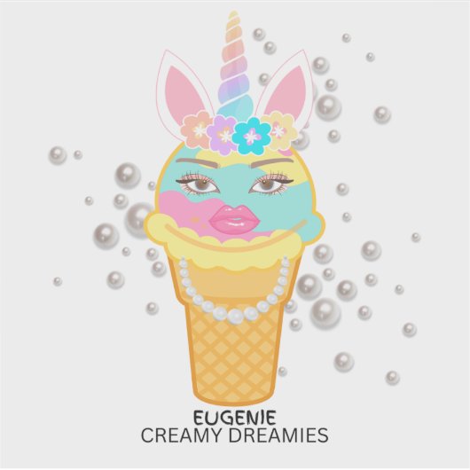 Transparent Unicorn Sticker  シール (正面)