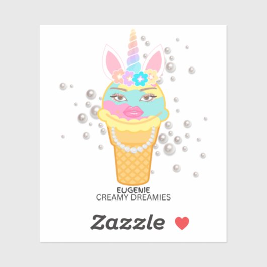 Transparent Unicorn Sticker  シール (シート)