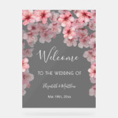 Transparent Watercolor Cherry Blossom アクリルサイン (正面)