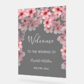 Transparent Watercolor Cherry Blossom アクリルサイン (傾斜)