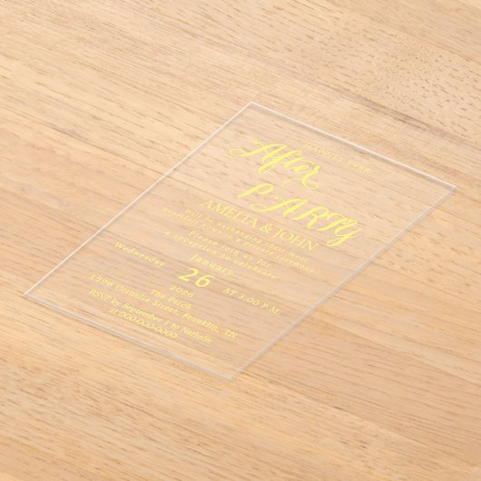  transparent wedding invitation アクリル招待状 (レイダウン)