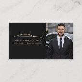 Transport Car QR Code Photo Black & Gold 名刺 (正面)