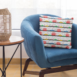 Transport Kids Photographicプリント クッション