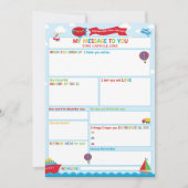 Transportation Activity Time Capsule Message Card  招待状 (正面)