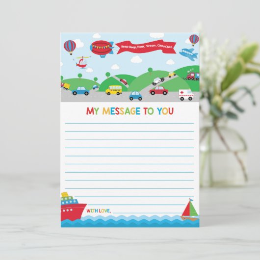 Transportation Activity Time Capsule Message Card 招待状 (スタンド正面)