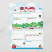 Transportation Activity Time Capsule Message Card  招待状 (正面/裏面)