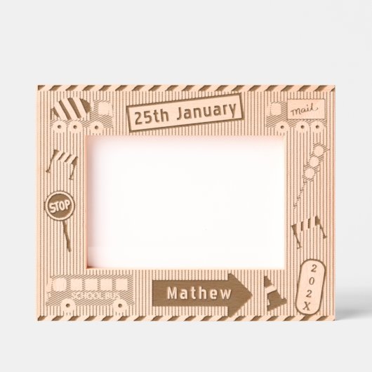 Transportation Boys  レーザー彫刻フレーム (正面)