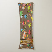 Transportation Boys Brown ボディピロー (正面縦)