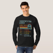 Transportation Worker Hourly Rate T-Shirt Retro Jo Tシャツ (正面フル)