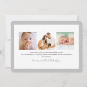 Transportationin City Cars少年の誕生のお知らせ 招待状 (裏面)