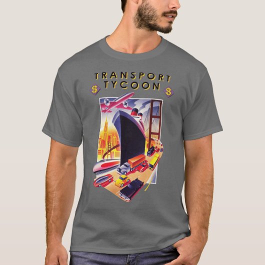 Transportycoon Game Cover vintage girl boy Tシャツ (正面)