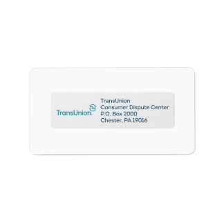 TransUnion郵送先住所ラベル ラベル
