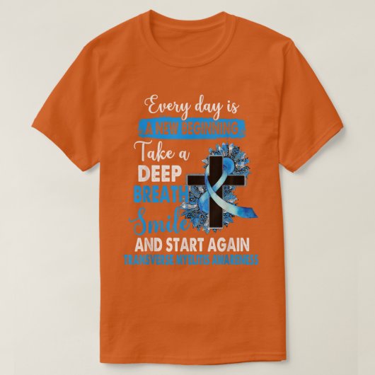 Transverse Myelitis Awareness Leopard Sunflower Cr Tシャツ (デザイン正面)