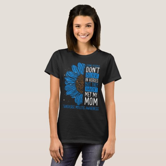 Transverse Myelitis Awareness Ribbon Mom Warrior Tシャツ (正面フル)