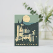 Transylvania Romania Travel Gothic Castle ポストカード (スタンド正面)