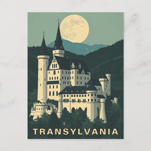 Transylvania Romania Travel Gothic Castle ポストカード (正面)