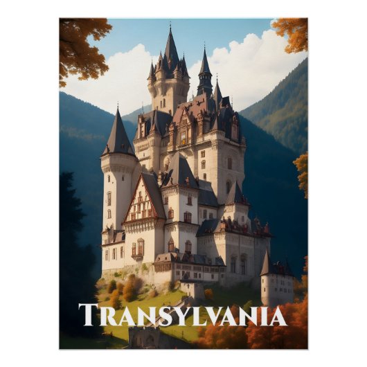 Transylvania Romania Travel Poster ポスター (正面)
