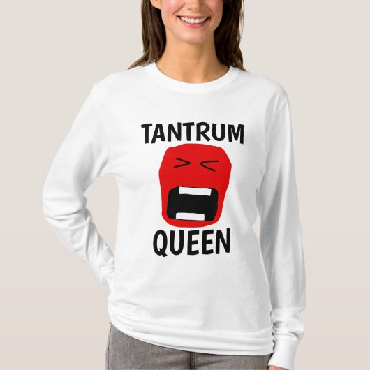 TRANTRUM QUEENレディおもしろいースTシャツ Tシャツ (正面)