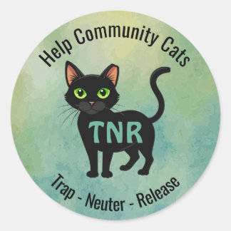 Trap Neuter Release Community Cats Design ラウンドシール