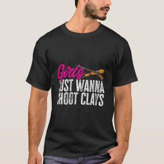 Trap Shooting Just Wanna Shoot Clay Pigeon Shootin Tシャツ