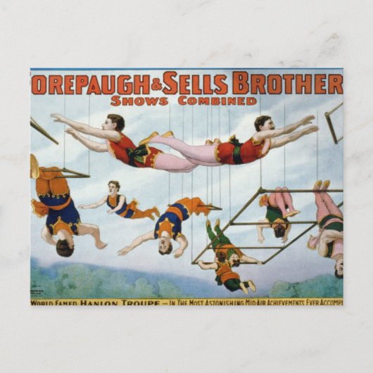 Trapezeアーティスト/Forepaugh & Selle Brothers ポストカード (正面)
