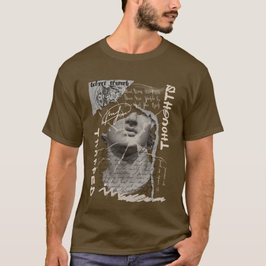 Trapped in Thoughts ストリートウェア | 美意識グラフィック Tシャツ (正面)